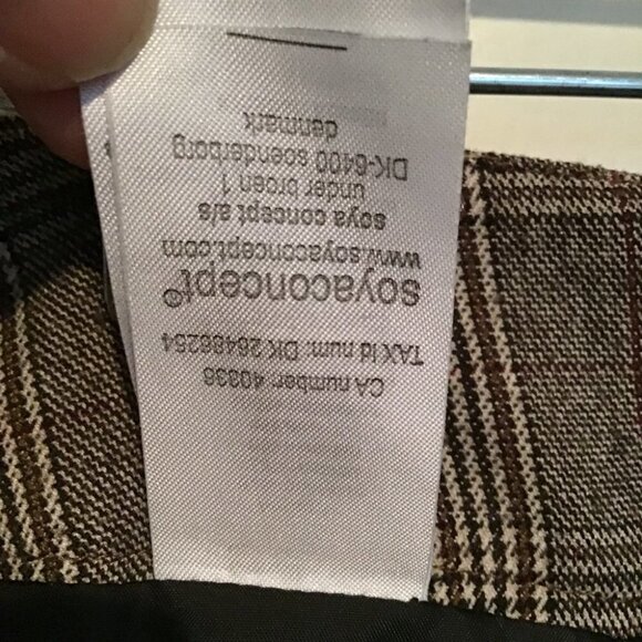 SOYA Concepts Brown Plaid Skirt Size 16 - Picture 9 of 9